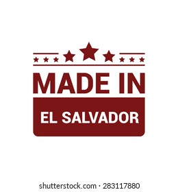 Made in El Salvador - Red rubber stamp design isolated on white background. vector illustration vintage texture. Vector illustration