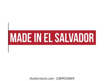 Made in El Salvador red vector banner illustration isolated on white background