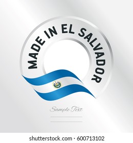 Made in El Salvador transparent logo icon silver background