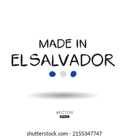 Made in El Salvador, vector illustration.