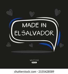 Made in El Salvador, vector illustration.