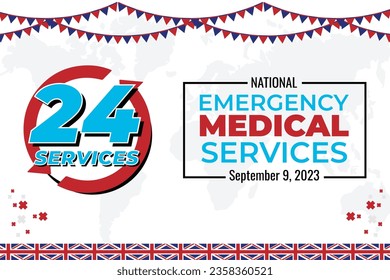 I made an Emergency Services Day design with a combination of red, blue and gray colors which are often used in medical settings. Can be used anywhere, can be changed color too, of course 300 high res
