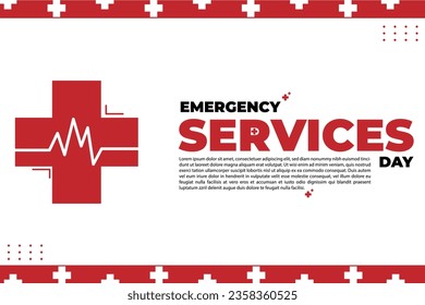 I made an Emergency Services Day design with a combination of red, blue and gray colors which are often used in medical settings. Can be used anywhere, can be changed color too, of course 300 high res