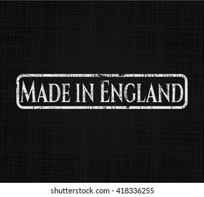 Made in England chalk emblem, retro style, chalk or chalkboard texture