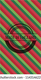 Made in England christmas colors emblem.