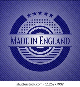 Made in England emblem with denim texture