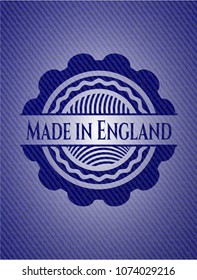  Made in England emblem with jean texture