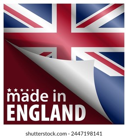 Made in England graphic and label. Element of impact for the use you want to make of it.