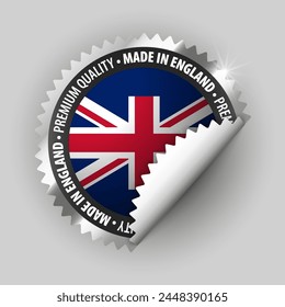 Made in England graphic and label. Element of impact for the use you want to make of it.