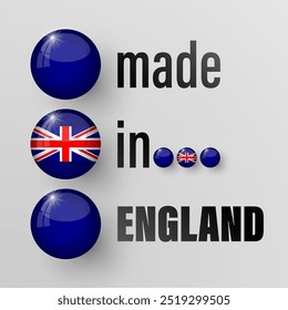 Made in England graphic and label. Element of impact for the use you want to make of it.
