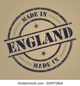 Made in England grunge rubber stamp