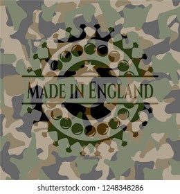 Made in England on camo texture