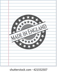 Made in England pencil effect