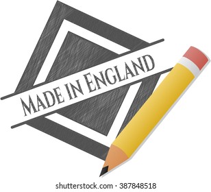 Made in England pencil emblem