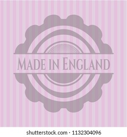Made in England pink emblem. Retro
