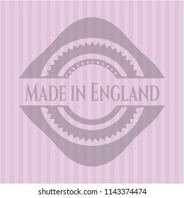 Made in England pink emblem. Vintage.