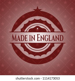 Made in England red emblem. Retro