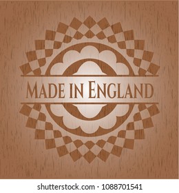 Made in England retro wooden emblem