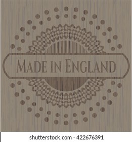 Made in England retro wooden emblem