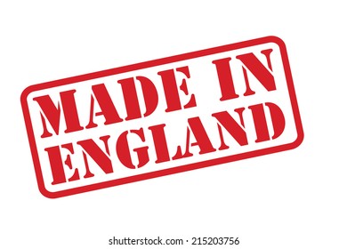 MADE IN ENGLAND Rubber Stamp vector over a white background.