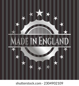 Made in England silvery badge. Vector Illustration. Mosaic. 
