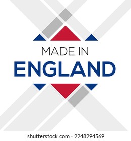 Made in England, vector illustration.