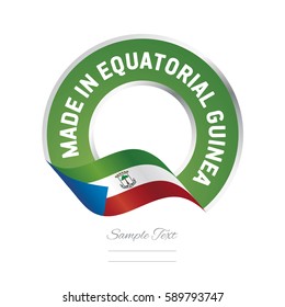 Made in Equatorial Guinea flag green color label logo icon
