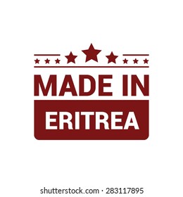 Made in Eritrea - Red rubber stamp design isolated on white background. vector illustration vintage texture. Vector illustration