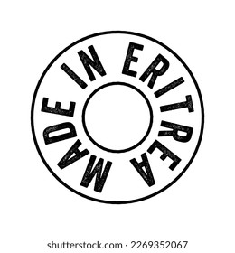 Made in Eritrea text emblem stamp, concept background