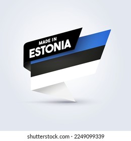 Fabricado En Estonia Pin De Bandera