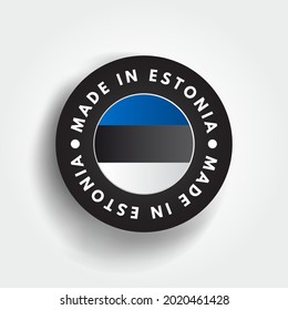 Marca en Estonia placa de emblema de texto, fondo de concepto