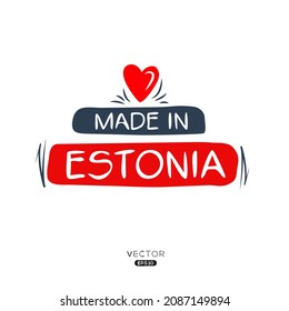 Made in Estonia, vector illustration.