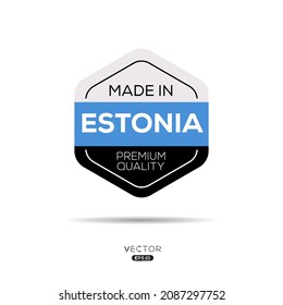 Made in Estonia, vector illustration.