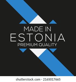 Made in Estonia, vector illustration.