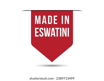 Made in Eswatini red banner design vector illustration