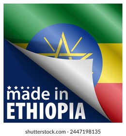 Made in Ethiopia graphic and label. Element of impact for the use you want to make of it.