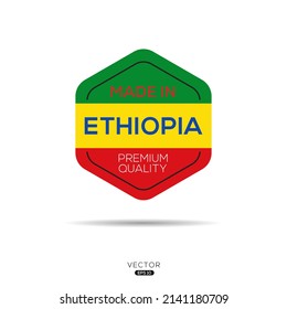Made in Ethiopia, vector illustration.