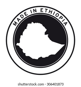 Made in Ethiopia vector logo sticker button
