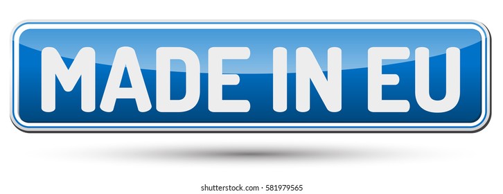 MADE IN EU - Abstract beautiful button with text.