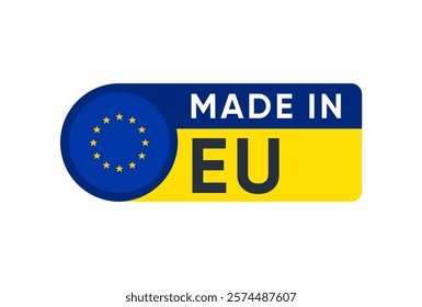 Made in EU Europe Union Label Vector Design