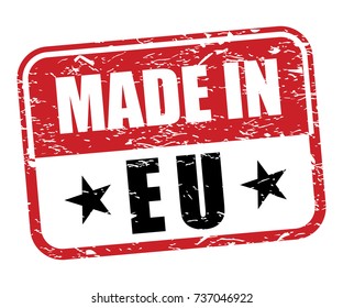 made in EU rubber stamp 