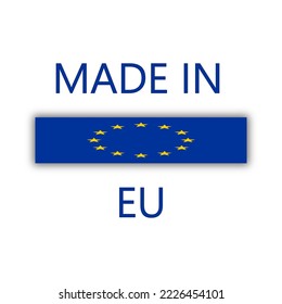 Made in EU vector illustration. European Union