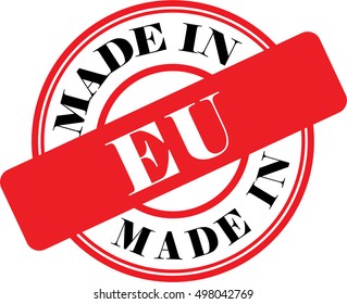 Made in EU vector illustration on white background
