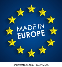 Made In Europe Badge vector illustration