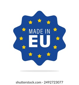 Made in Europe. EU-Produkt. Label "Made in Europe". Hergestellt in EU-Tag. 