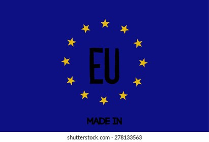 Made in Europe. Flags of Europe