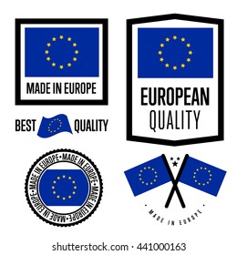 Made in Europe label set