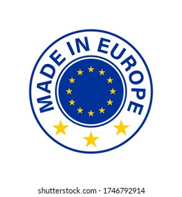 Made in Europe. Symbol für die Flagge in Europa