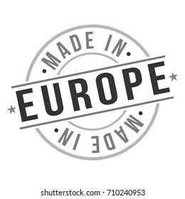 Made In Europe Stamp Logo Icon Symbol Design. Seal National Product Badge vector.