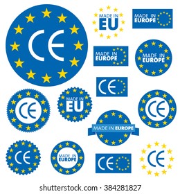 Etiquetas, insignias y pegatinas de la Unión Europea
